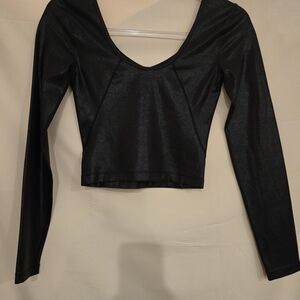 Lululemon Athletica Shimmering Black Long Sleeve Top